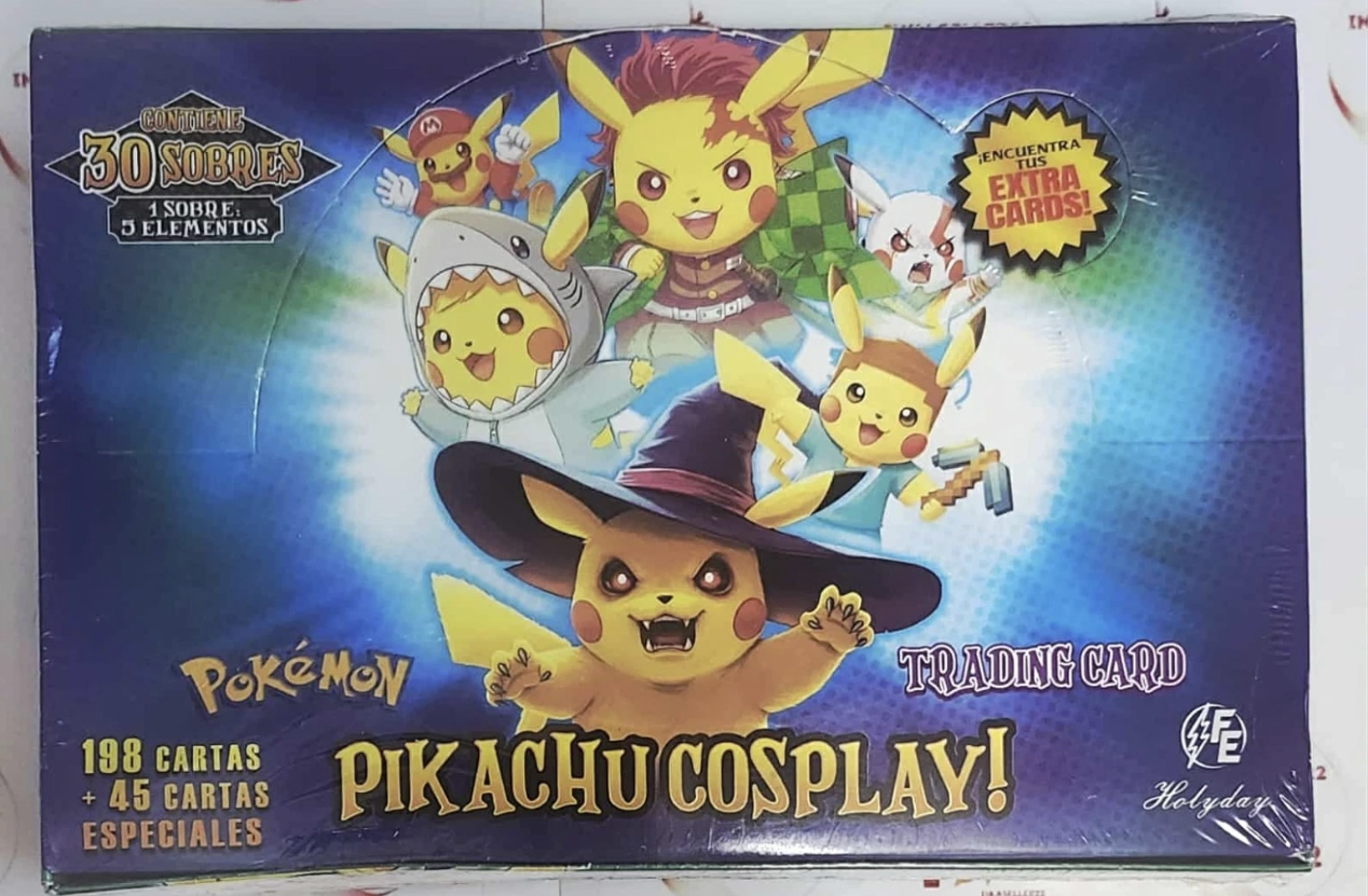 2025 BOX POKEMON PIKACHU COSPLAY FE Cards (30 Packs) (Booster Box) Hol TruchaPokeShop 2025 BOX POKEMON PIKACHU COSPLAY FE Cards (30 Packs) (Booster Box) Hol TruchaPokeShop