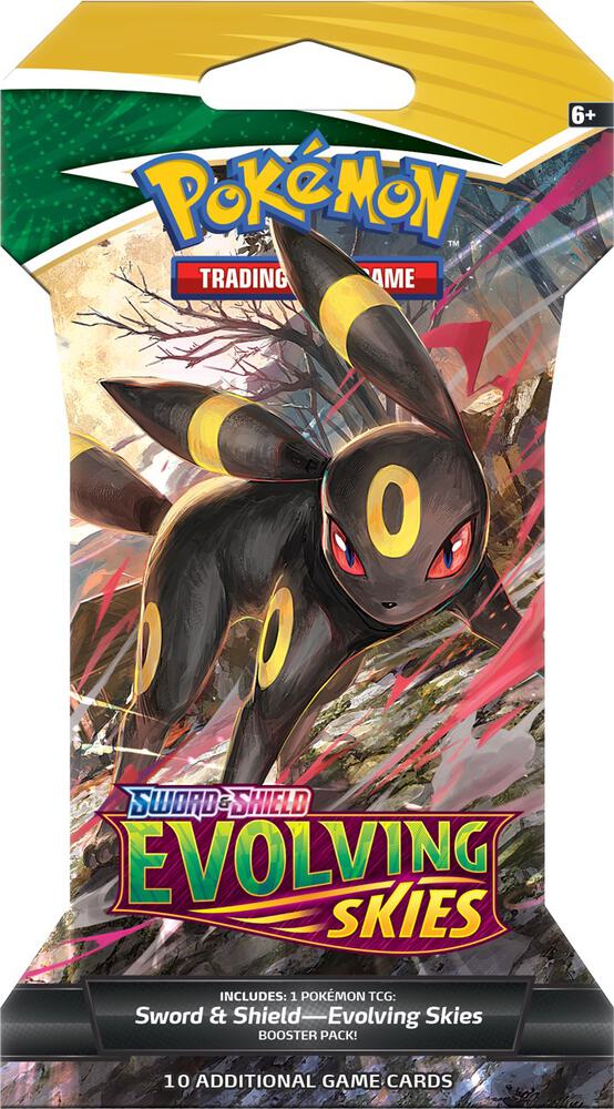 how many packs are in evolving skies booster box Pokmon Elite Trainer + Vaporeon Window Tin making it a great consideration for savvy collectors. Evolving Skies Sleeved Booster Pack