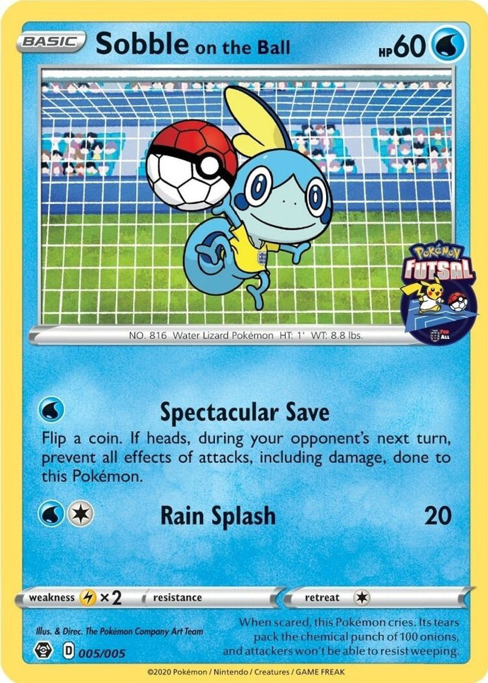 Sobble on the Ball - 005/005 (Pokemon Futsal) (Promo Card)